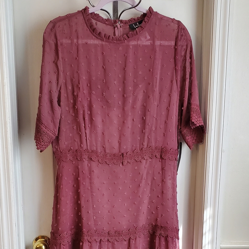 Women Maxi length Dress. Rusty Rose Color size Extra Large. By Lovelulus.